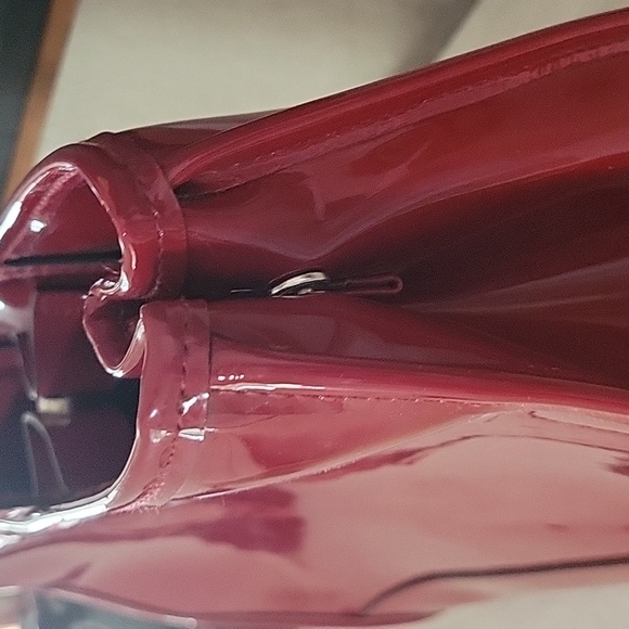 Who What Wear Large Red Patent Tote - Picture 8 of 9